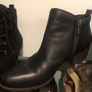 Lucky Brand Basel Leather Flat Bootie